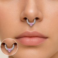 JIAXIN Anneau de nez clicker en titane de qualité implantaire ASTM F136, anneau de piercing à segment articulé, bijoux de piercing corporel raffinés