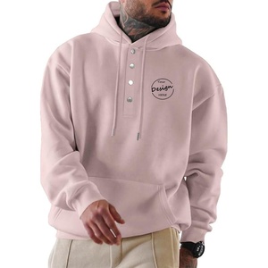 <span class=keywords><strong>Felpa</strong></span> <span class=keywords><strong>con</strong></span> Cappuccio JL927A Senza Cordoncini, Pullover di Qualità in Cotone Spesso, <span class=keywords><strong>Felpa</strong></span> <span class=keywords><strong>con</strong></span> Tasca a Marsupio e <span class=keywords><strong>Bottoni</strong></span> a Pressione per Uomo - Product Image 4