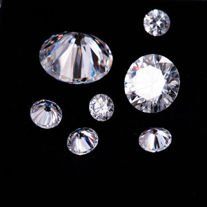 Sieraden van topkwaliteit, lab-gecreëerde kleur D <span class=keywords><strong>E</strong></span> F, briljant geslepen witte losse ronde moissanite met kleurspel/vuur, door een derde partij gecertificeerd - Product Image 2