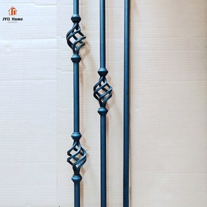 Venta al por mayor interior decorativo redondo <span class=keywords><strong>5</strong></span>/8 ''hueco hierro forjado escalera cesta balaustre Metal escalera cesta husillo para barandilla - Product Image 5