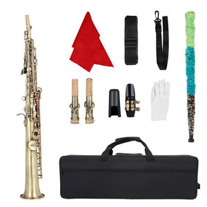 Stock d'usine <span class=keywords><strong>sax</strong></span> quantité minimale de commande 1 pièces OEM rouge métal bronze performance professionnelle saxophone soprano - Product Image 5