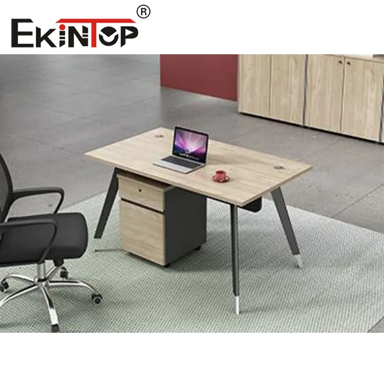 Ekintop最新デザインモダン家具デスクホワイト安いコンピューターファンキーなオフィスワークステーション家具