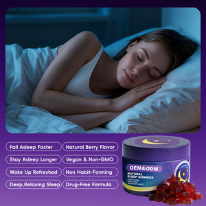 Yetişkinler İçin OEM Özel Etiketli L-Triptofan Melatonin Şekersiz 5-Htp Magnezyum Aşvaganda Jelibonları Uyku Jelibonları Melatonin Jelibonları - Product Image 2