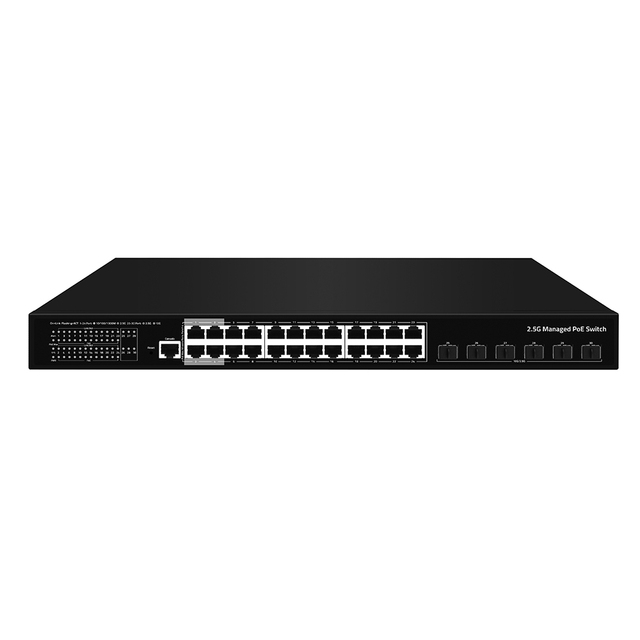 24 Port 2.5G Ethernet L2/L3 400W PoE Web Managed Commercial 10G Fiber Switch