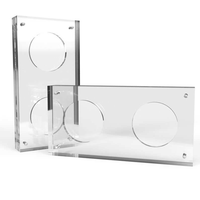 Boîte de présentation magnétique en acrylique transparente haute définition pour pièces de monnaie, badges, médailles, objets de collection, fabriquée en Chine