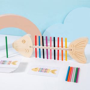 Couleur assortie <span class=keywords><strong>Maria</strong></span> <span class=keywords><strong>Montessori</strong></span> bâton d'os <span class=keywords><strong>de</strong></span> poisson <span class=keywords><strong>Montessori</strong></span> aides pédagogiques formation <span class=keywords><strong>de</strong></span> mouvement fin jouet éducatif précoce - Product Image 2