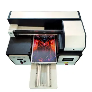 A3 ukuran 30x50cm single pass semua bahan vinyl pet film stiker lem 3d uv hd dtf flatbed printer mesin digital