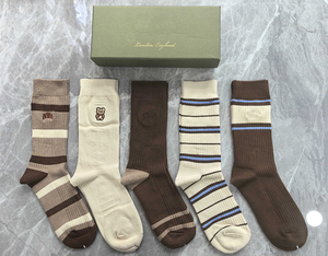 Chaussettes de yoga en coton de la marque AO, version correction, mi-mollet à mollet haut, chaussettes de sport toutes saisons, fitness, course à pied, basketball, décontractées - Product Image 2