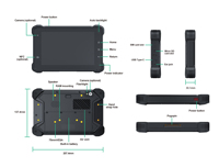 Tablettes industrielles Android 12 de 7 pouces, 800 nits, 1280*800, LTE, GPS, avec CANBus GPIO pour la navigation en bus