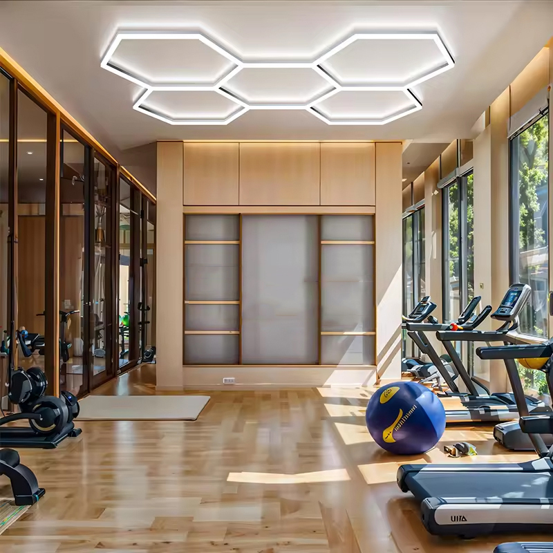 Dimmable LED Honeycomb Light Surface Mounted Wall Ceiling Work Light for Gym Cafe Dance Room Garage-6500K Bright