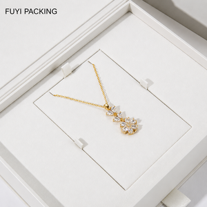 Rectangle Jewelry <b>Box</b> <b>Set</b> Embossed Logo Velvet Insert Magnetic Lid Elegant Storage for Ring Necklace Eco-friendly Paper <b>boxes</b> - Product Image 4