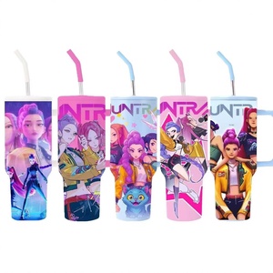 Tazza Termica per Auto a Tema Cartone Animato K-POP Huntrix 40oz Rumi Mira Zoey Ice Cup per Commercio Transfrontaliero - Product Image 6