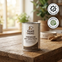 Nourriture humide pour chiens en conserve 375g avec mélange probiotique et prébiotique pour les soins digestifs quotidiens, approvisionnement OEM ODM