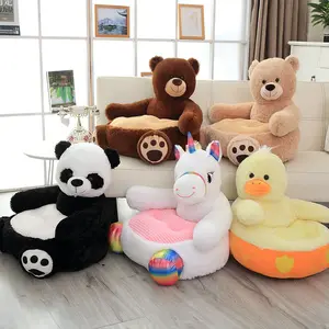 Oso de peluche suave para niños, asiento con forma de Animal, sofá para bebé, silla para bebé, Panda, unicornio, felpa, sofá para bebé