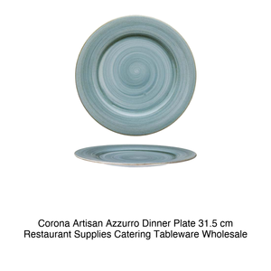 Assiette plate artisanale bleue 31,5 cm Corona Pa1604902912 - Product Image 2