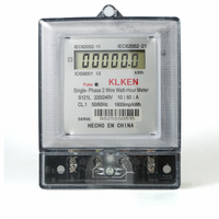 HUIXIA DDS Meteran KWh Digital LCD Presisi Tinggi Kelas 1.0 220V 60A Fase Tunggal 0-9999.9 kWh untuk Pengukuran Energi Sub-metering Hunian