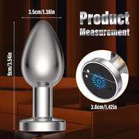 Kabelloser Wasserdichter Metall-Analdildo Vibrator mit Fernbedienung Butt Plug Prostata-Massagegerät 10 Geschwindigkeiten Erwachsenen-Sexspielzeug