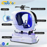 Fabricante de RV Máquina de Juego de RV Cabina de Simulador de Vuelo de Helicóptero para Arcade y Parques de Diversiones Operada con Fichas