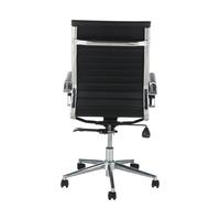 Échantillon Gratuit - Chaise de Bureau Exécutive Ergonomique à Dossier Haut, Pivotante, Réglable en Hauteur, Imperméable, en Maille Côtelée, Directement de l'Usine