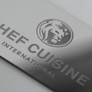 Plaques métalliques en aluminium OEM, plaques signalétiques gravées en acier inoxydable, logos gravés pour la présentation de marques de produits de <span class=keywords><strong>cuisine</strong></span> - Product Image 3