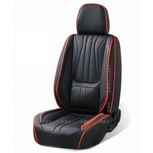 Housses de siège de voiture Muyangren en cuir PVC, design sport de luxe, ensemble complet 5 pièces toutes saisons, coussins avant et arrière – Vente directe usine - Product Image 2