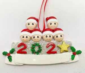 2022家庭DIY手写名字娃娃雪人圣诞树悬挂吊坠圣诞饰品圣诞装饰品家居