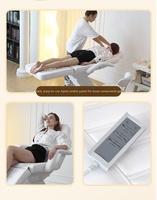 Fauteuil de Salon Électrique Multi-Scènes Convertible pour Extensions de Cils, Tatouage et Massage, avec Positions Assise, Semi-Inclinée, Plate et Allongée