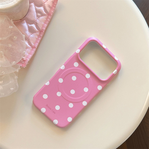 เคสโทรศัพท์ลายจุดน่ารักแบบแม่เหล็ก  วัสดุแบบด้าน  ดีไซน์ทันสมัย  ใช้ได้กับ iPhone 14 15 16 17 Pro  พร้อมฝาครอบป้องกัน - Product Image 4