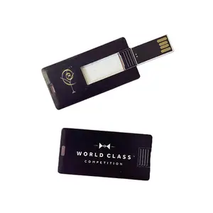 迷你名片u盘2.0 4GB至32GB记忆棒，带定制标志批量廉价塑料笔礼品信用卡风格
