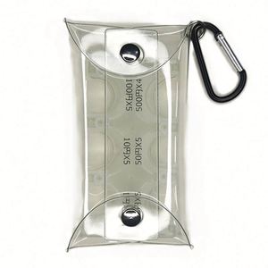 กระเป๋าเครื่องสำอางพีวีซีโฮโลแกรมใสแบบมินิสั่งทำพิเศษ รูปทรงสี่เหลี่ยมผืนผ้า มีกระดุม พกพาสะดวก สำหรับใส่เครื่องสำอาง ลิปสติก และตุ๊กตา - Product Image 1