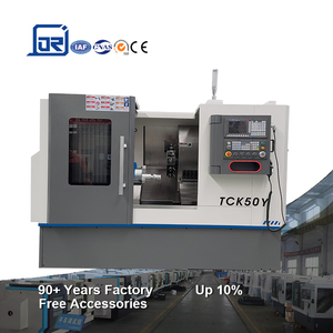 Torno CNC de Bajo Costo con Alimentador de Barras TCK50 TCK56 <span class=keywords><strong>Tonor</strong></span>, Máquina de Bancada Inclinada, Centro de Torneado CNC con Torreta Motorizada - Product Image 1
