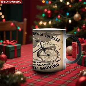 Magic Mug Frosted Black 11oz <b>Ceramic</b> Heat Activated Color Changing <b>Cup</b> - Product Image 2