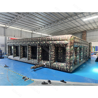 Labyrinthe laser gonflable camouflage commercial, labyrinthe d'obstacles gonflable pour paintball, fêtes et team building