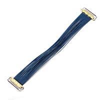 كابل محوري مزدوج الطرف 30 سن 40AWG معزول بطبقة PVC زرقاء مقاوم للماء IP68 لأجهزة الكمبيوتر والآلات