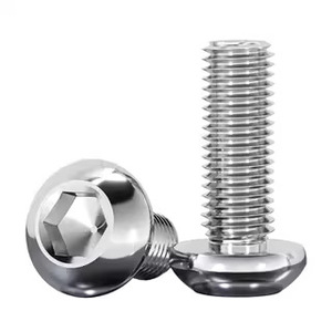 304 Stainless Steel Round Head Hex Socket <b>Screws</b> M2 M3 <b>Set</b> Metric Fastener Connection Grade A Class 8.8 - Product Image 5