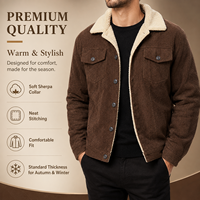 Chaqueta de Invierno Personalizada para Hombre, Forrada de Sherpa, Estilo Aviador Vintage, con Cuello de Piel Sintética, Chaqueta Bomber de Trabajo con Logotipo