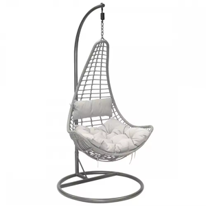 <span class=keywords><strong>Columpio</strong></span> de <span class=keywords><strong>huevo</strong></span> de ratán colgante para dormitorio de patio trasero de jardín de <span class=keywords><strong>tipo</strong></span> semicerrado con soporte, columpios de Patio plegables de lágrima de mimbre - Product Image 1