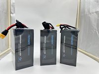 بطارية ليثيوم هيريوين 6S 16000 مللي أمبير في الساعة بمعدل تفريغ أقصى 25C، بطارية سائلة لتدريب طائرات CAAC بدون طيار، كاثود LiCoO2، وصلة تفريغ XT90