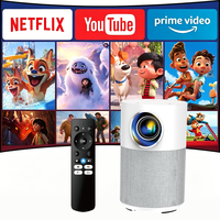 Projecteur 4K 1GB 8GB Android 14 H2 Batterie 720P 200 ANSI Lumens Mise au point électrique 5000mAh 5G WiFi6 BT5.4 Home Cinéma Vidéo Extérieur