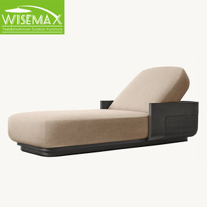 أثاث WISEMAX الأمريكية ، صالة الروطان مزينة ، سرير نهاري قابل للتعديل للاستلقاء تحت أشعة الشمس للفناء - Product Image 1