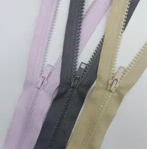 Wholesale Price 3/5/8/10# Resin Zipper Plastic Zipper Open-End Heavy Duty Zipper Custom Zip For Garment DIY Accessories