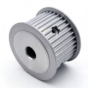 Poulie de distribution HTD 3M 15 dents, alésage 10 mm, en aluminium/acier/acier inoxydable, avec clavette, vis de réglage et bride, pour machine de gravure et bras robotique - Product Image 2