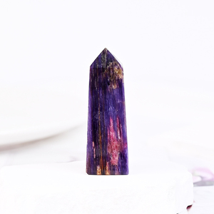 Nuovo arrivo viola viola torre di cristallo rosa tormalina <span class=keywords><strong>Lepidolite</strong></span> pietre curative di intaglio punta della bacchetta per la decorazione - Product Image 3