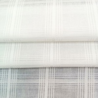 Tissu Jacquard en Coton 100% Tissé, Motif Grille, Teint Blanc, Vente en Gros Usine pour Linge de Lit, Vêtements et Textiles de Maison