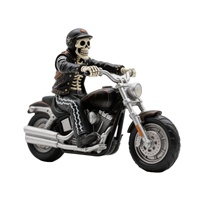 Résine pour sculpture de motard - Statue de motard gothique écologique, couleur et taille personnalisables, squelette de motard, décoration intérieure