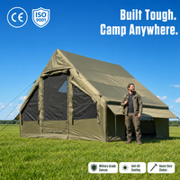 Tente de camping gonflable Zentopia 12 m² 3x4x2m, tente familiale à deux pièces, imperméable, Oxford, quatre saisons, ouverture automatique rapide