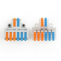 D2-6 2 en 6 sorties Mini connecteur de fil rapide Compact Plug-in Home Câblage 0.08-4.0mm Terminal universel pour épissage de câble DIY GO