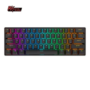 Royal Kludge-لوحة مفاتيح ألعاب ميكانيكية إسبانية, 61 مفتاح عربي klavierv tastatur teclado ، portatil gamer ، ألعاب سوريس RK61