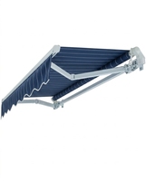 Auvent rétractable mural, imperméable, résistant au vent, avec structure en aluminium pour patio et balcon