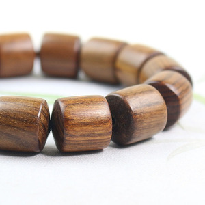 Pulsera de palisandro negro con cuentas de barril de 15 mm, estilo chino, regalo de joyería unisex - Product Image 2